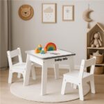 Detský stôl a stolička Baby mix Leaf Grey – Obrázok 7