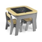 Detský stôl a stolička Milly Mally Olaf Blocks Dark Grey – Obrázok 2