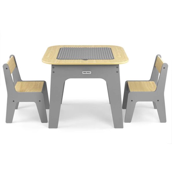 Detský stôl a stolička Milly Mally Olaf Blocks Dark Grey – Obrázok 4