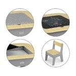 Detský stôl a stolička Milly Mally Olaf Blocks Dark Grey – Obrázok 9