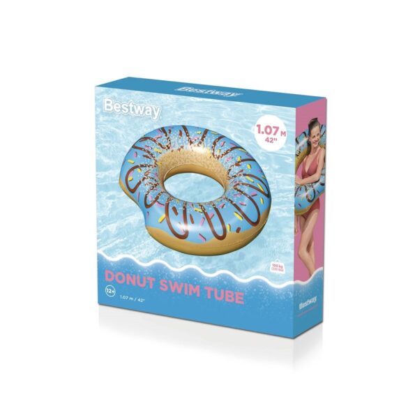 Detský veľký nafukovací kruh Bestway DONUT 107cm modrý – Obrázok 8