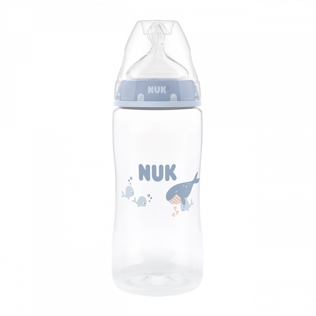 Dojcenska-flasa-NUK-First-Choice-Temperature-Control-300-ml-Whale Dojčenská fľaša NUK First Choice Temperature Control 300 ml Whale – Obrázok 1