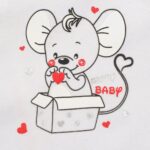 Dojčenská súpravička New Baby Mouse biela, veľkosť 80 (9-12m) – Obrázok 4