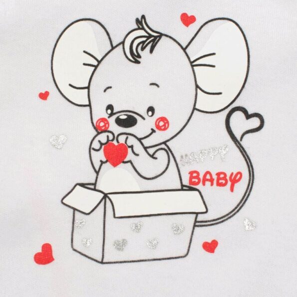 Dojčenská súpravička New Baby Mouse biela, veľkosť 80 (9-12m) – Obrázok 4