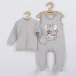 Dojčenská súpravička New Baby Mouse sivá, veľkosť 86 (12-18m)