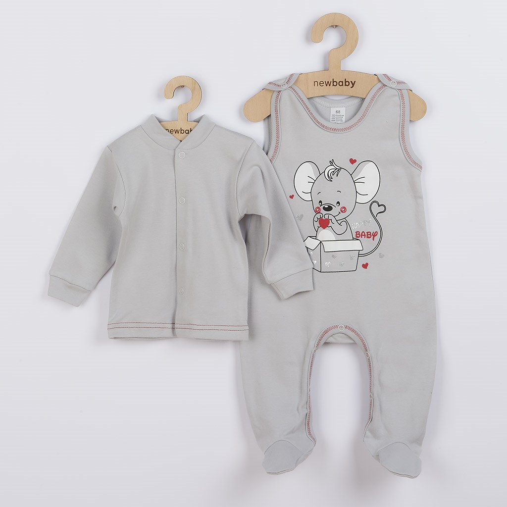 Dojcenska-supravicka-New-Baby-Mouse-siva-velkost-86-12-18m Dojčenská súpravička New Baby Mouse sivá, veľkosť 86 (12-18m) – Obrázok 1