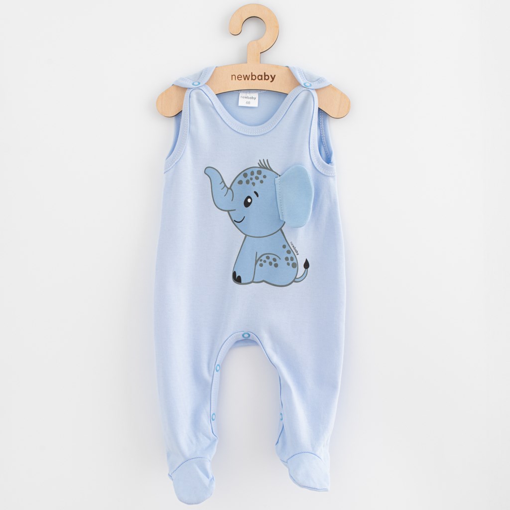 Dojcenske-bavlnene-dupacky-New-Baby-Happy-Elephant-blue-velkost-80-9-12m Dojčenské bavlnené dupačky New Baby Happy Elephant blue, veľkosť 80 (9-12m) – Obrázok 1