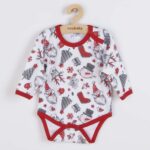 Dojčenské body s dlhým rukávom New Baby Christmas, veľkosť 80 (9-12m)