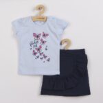 Dojčenské tričko so sukienkou New Baby Butterflies modrá, veľkosť 86 (12-18m)