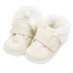 Dojčenské zimné semiškové capačky New Baby 0-3 m béžové, veľkosť 116/122