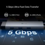 Dokovacia stanica TP-Link UH9120C USB-C, HDMI, RJ45, 1x USB C, 3x USB, čítačka SD/microSD, PD 100W – Obrázok 9