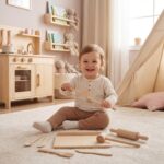 Drevená kuchynská sada pre malých šéfkuchárov Baby Mix – Obrázok 4