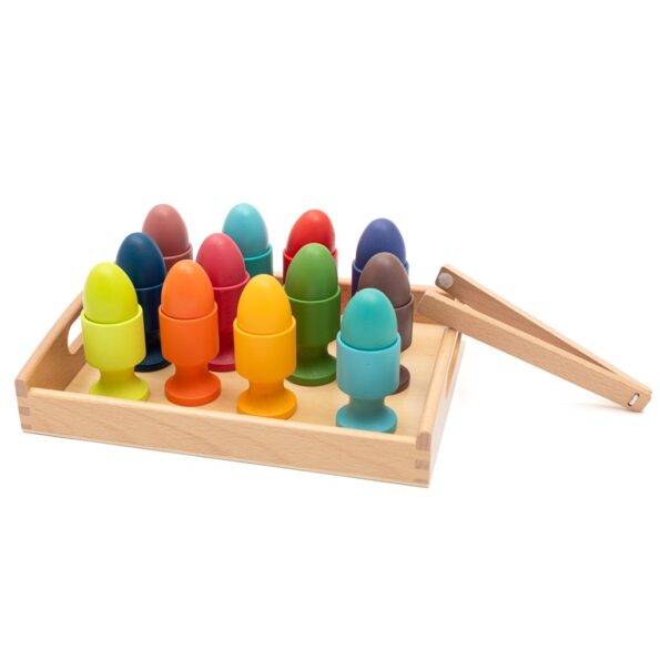Drevená vkladačka vajíčka Montessori Baby Mix – Obrázok 2