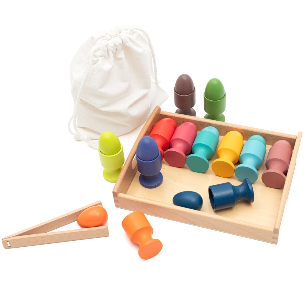 Drevena-vkladacka-vajicka-Montessori-Baby-Mix Drevená vkladačka vajíčka Montessori Baby Mix – Obrázok 1