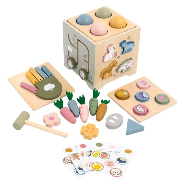 Drevené centrum aktivít Montessori Baby Mix – Obrázok 5