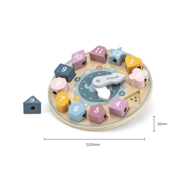 Drevené hodiny Viga vkladacie puzzle – Obrázok 2