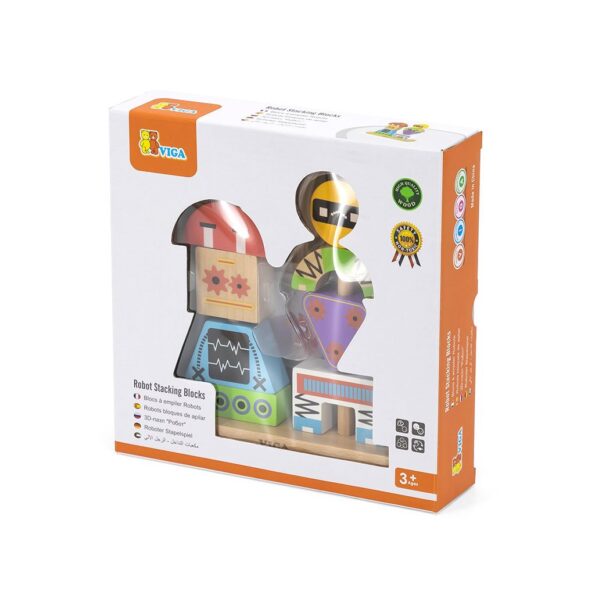 Drevené kocky Viga Robot – Obrázok 6