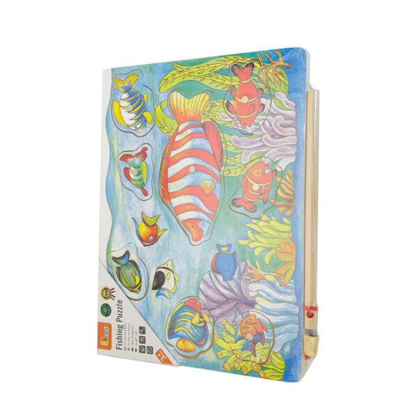 Drevené magnetické puzzle Viga Rybolov – Obrázok 2