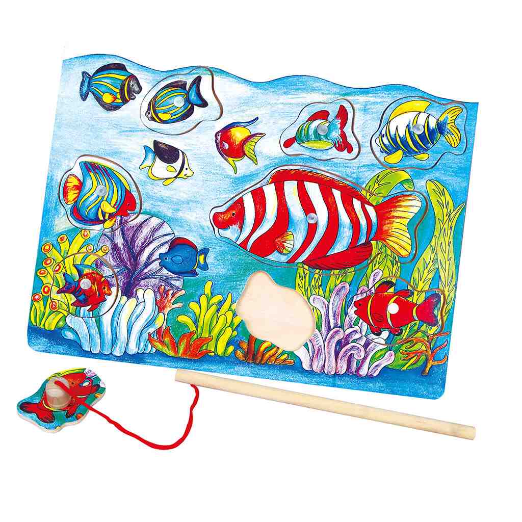 Drevene-magneticke-puzzle-Viga-Rybolov Drevené magnetické puzzle Viga Rybolov – Obrázok 1