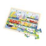 Drevené puzzle 48 dielikov Viga Doprava – Obrázok 2
