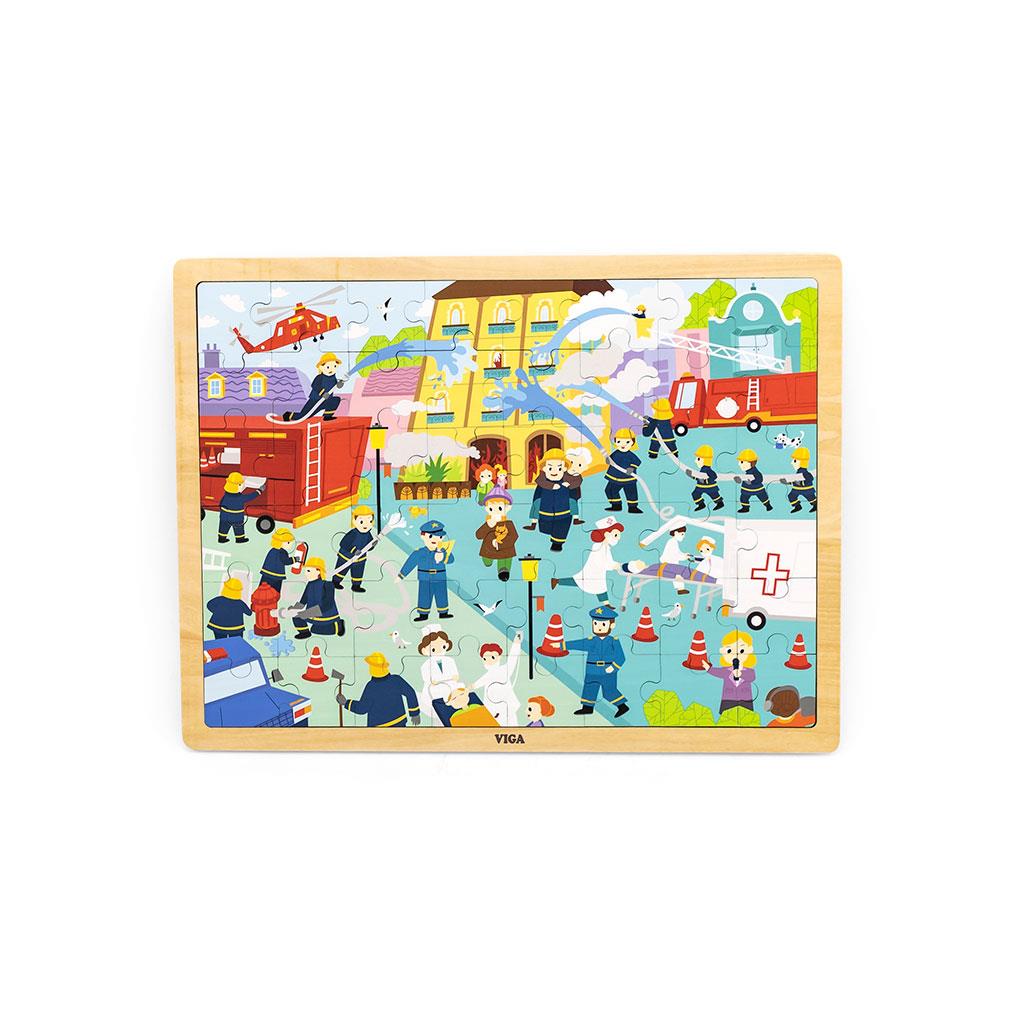 Drevene-puzzle-48-dielikov-Viga-Hasici Drevené puzzle 48 dielikov Viga Hasiči – Obrázok 1