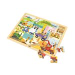 Drevené puzzle 48 dielikov Viga Stavebné stroje – Obrázok 2