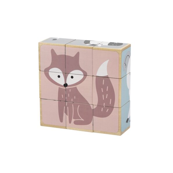 Drevené puzzle kocky Viga zvieratá – Obrázok 5
