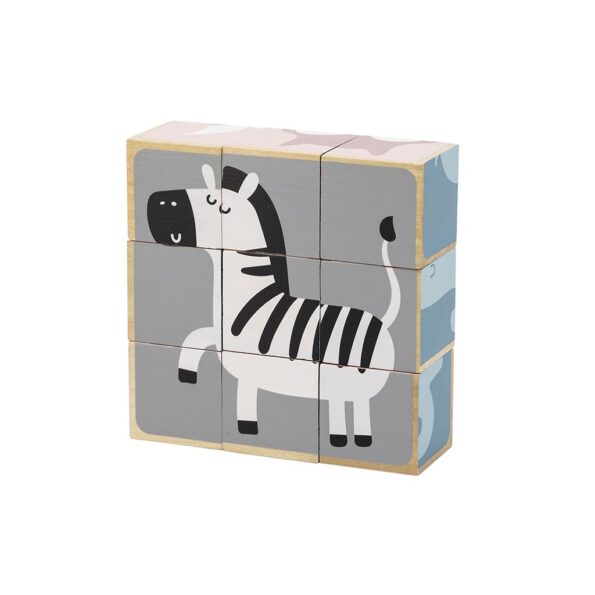 Drevené puzzle kocky Viga zvieratá – Obrázok 6