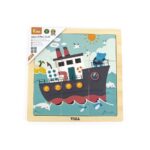 Drevené puzzle pre najmenších Viga 9 ks Loď – Obrázok 2