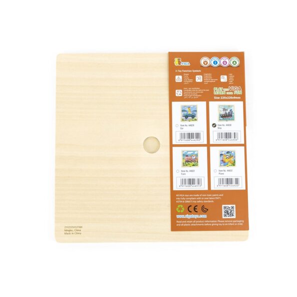 Drevené puzzle pre najmenších Viga 9 ks Loď – Obrázok 3