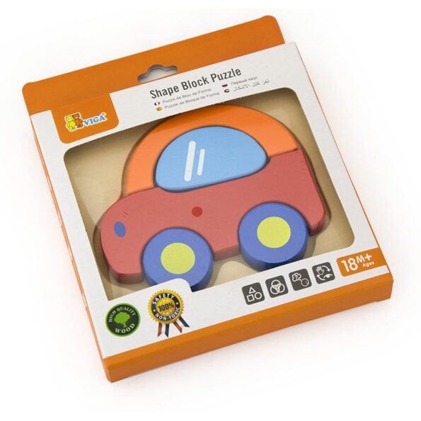 Drevené puzzle pre najmenších Viga Auto – Obrázok 3