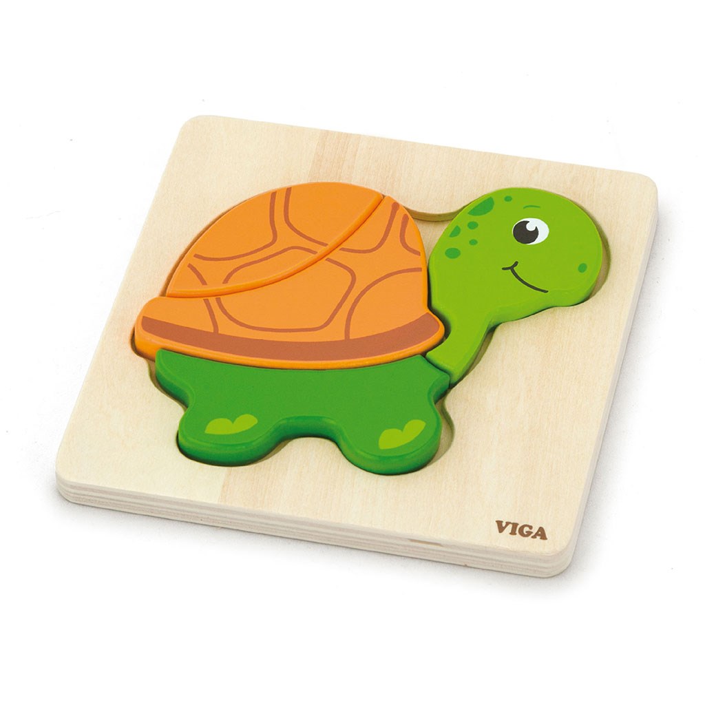 Drevene-puzzle-pre-najmensich-Viga-Korytnacka Drevené puzzle pre najmenších Viga Korytnačka – Obrázok 1