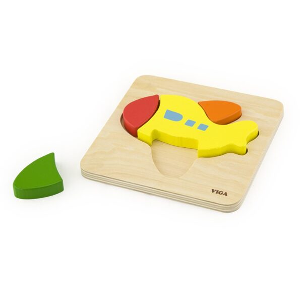 Drevené puzzle pre najmenších Viga Lietadlo – Obrázok 2