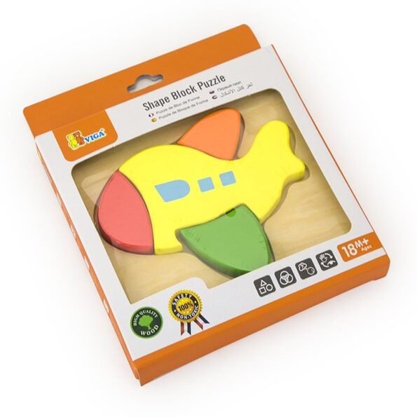 Drevené puzzle pre najmenších Viga Lietadlo – Obrázok 3