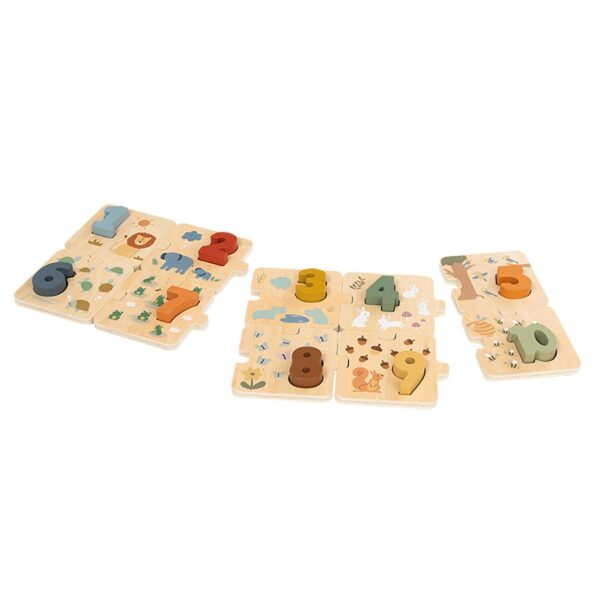 Drevené puzzle s číslami pre najmenších Baby Mix – Obrázok 2