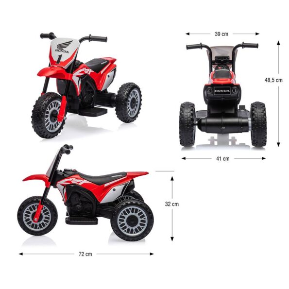 Elektrická motorka Milly Mally Honda CRF 450R červená – Obrázok 11