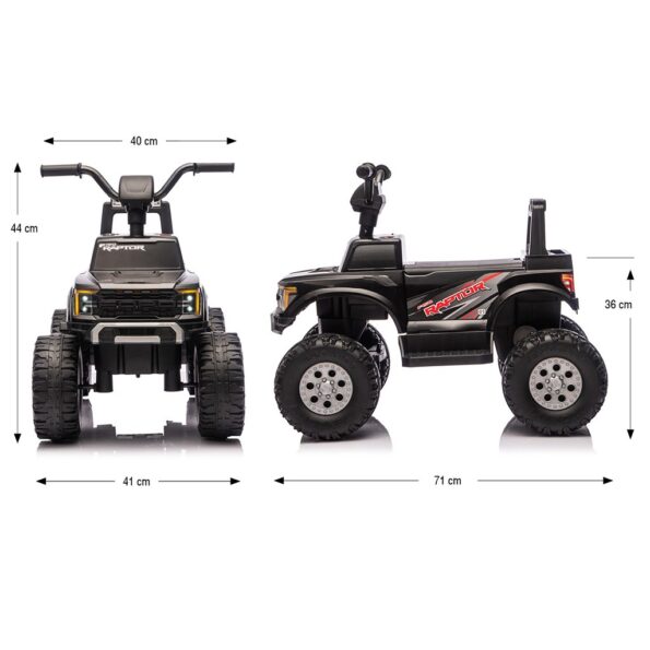Elektrická štvorkolka Milly Mally Ford F-150 Raptor black – Obrázok 13
