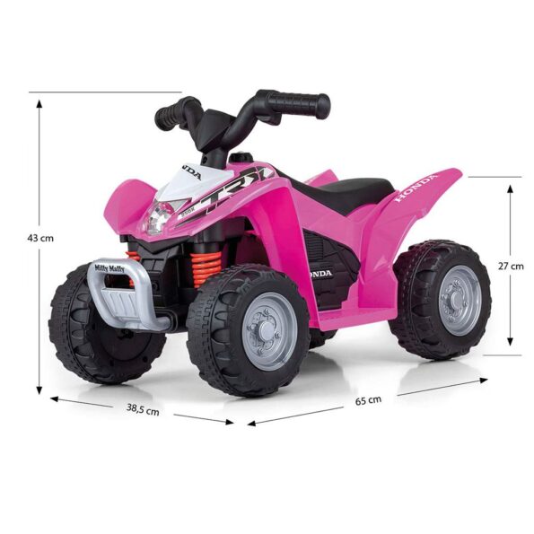 Elektrická štvorkolka Milly Mally Honda ATV ružová – Obrázok 5