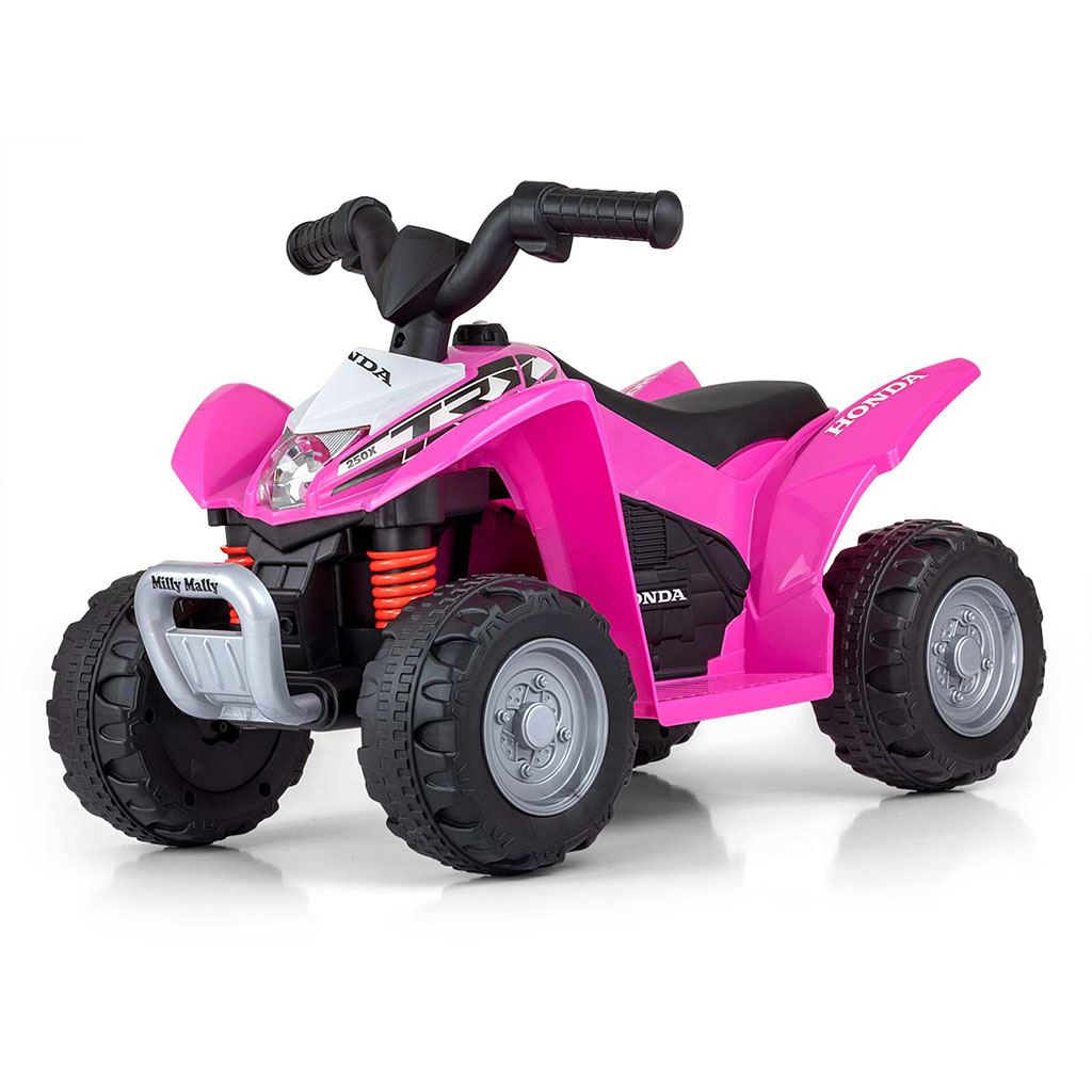 Elektricka-stvorkolka-Milly-Mally-Honda-ATV-ruzova Elektrická štvorkolka Milly Mally Honda ATV ružová – Obrázok 1