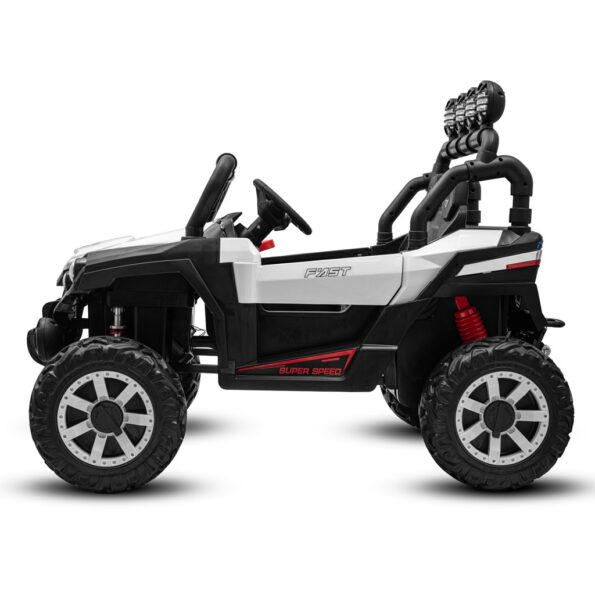 Elektrické autíčko Buggy Baby Mix Road 4x4 bílé – Obrázok 3