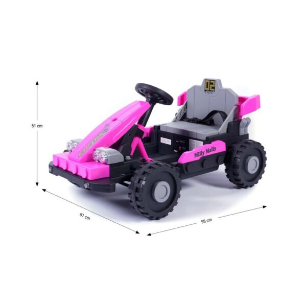 Elektrické autíčko Milly Mally Prime 2w1 pink – Obrázok 14