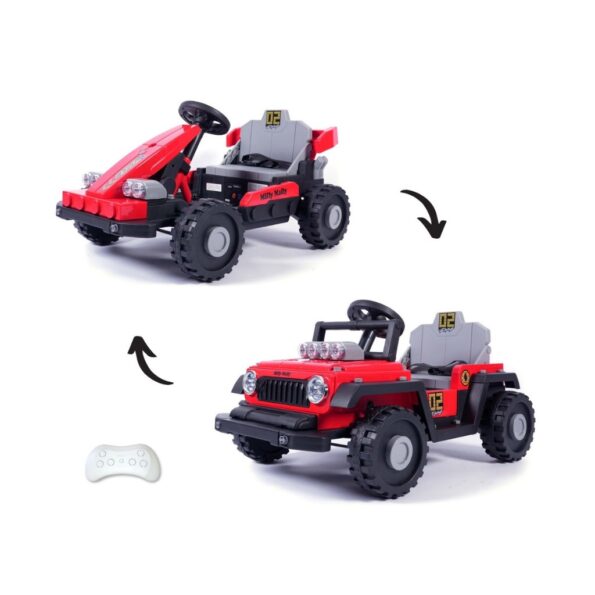 Elektrické autíčko Milly Mally Prime 2w1 red – Obrázok 2