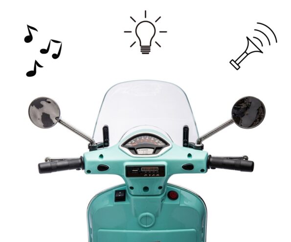 Elektrický skúter Milly Mally Vespa GTS Super mint – Obrázok 14