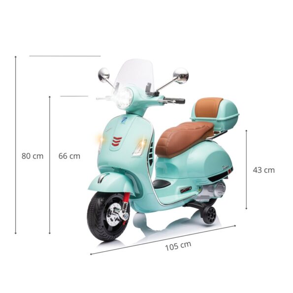 Elektrický skúter Milly Mally Vespa GTS Super mint – Obrázok 15