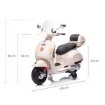 Elektrický skúter Milly Mally Vespa GTS Super white – Obrázok 14