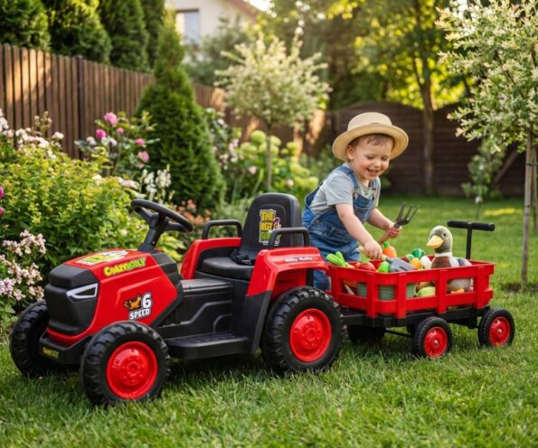 Elektrický traktor Milly Mally Rolly red – Obrázok 10