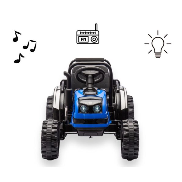 Elektrický traktor s prívesom Milly Mally Farmer modrý – Obrázok 10