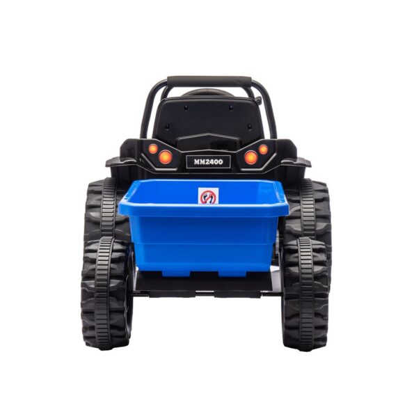 Elektrický traktor s prívesom Milly Mally Farmer modrý – Obrázok 3