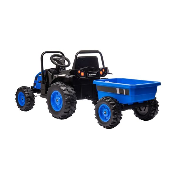Elektrický traktor s prívesom Milly Mally Farmer modrý – Obrázok 4