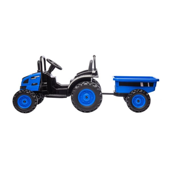 Elektrický traktor s prívesom Milly Mally Farmer modrý – Obrázok 5